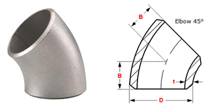 Butt Weld 45 Degree Elbow